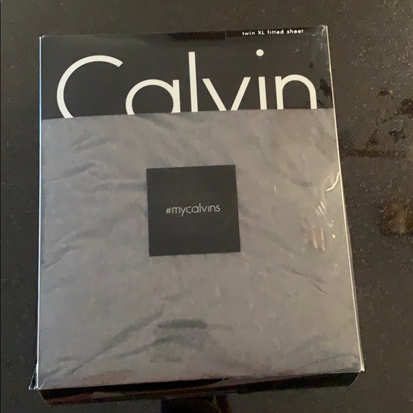 Calvin Klein Other - Calvin Klein Twin XL dark grey fitted sheet